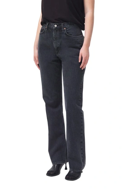 Shop Agolde High Waist Organic Cotton Bootcut Jeans In Percolate