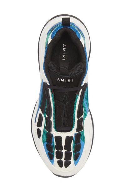 Shop Amiri Bone Running Shoe In 975 - Black / Teal
