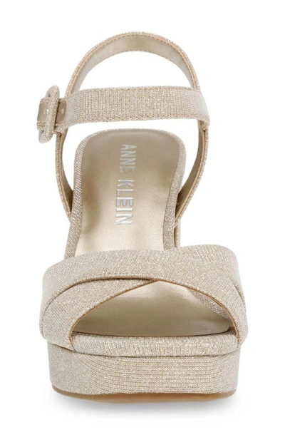 Shop Anne Klein Zada Platform Sandal In Platinum