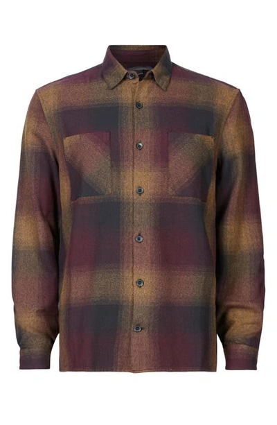 Shop John Varvatos Cole Regular Fit Cotton Button-up Shirt In Dark Plum