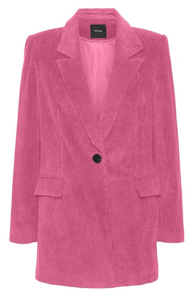 Vero Moda Tatiana Oversize Corduroy Blazer In Hot Pink | ModeSens