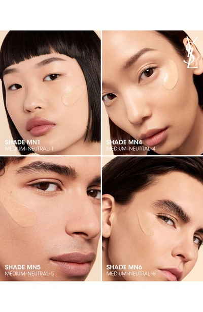 Saint Laurent All Hours Luminous Natural Matte Foundation 24h Longwear Spf 30 With Hyaluronic Acid Mn1 .85 Oz. / 2 In Mn1