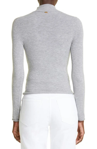Shop St John Wool & Cashmere Sweater In Light Grey Melange