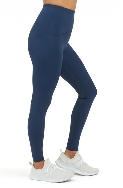 Shop Spanx Booty Boost Active Leggings In Midnight Navy