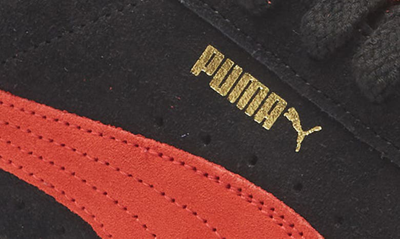 Shop Puma Suede Vtg Teams Sneaker In Black/ Burnt Red/ Blazing Blue