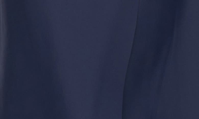 Alex Evenings Halter Neck Column Evening Gown In Navy