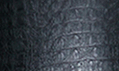 Shop Naked Wardrobe Crocodile Embossed Faux Leather Jumpsuit In Black