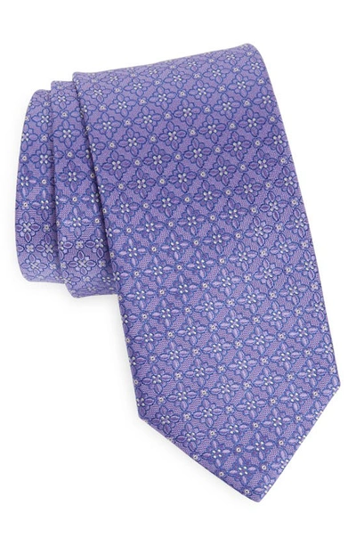 Shop Eton Silk Tie In Purple