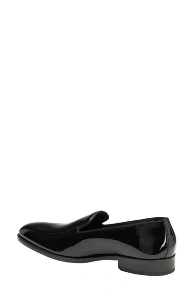 Johnston & Murphy Gavney Loafer Black Leather Slip On Casual Shoes Zpo3762 In Black Patent