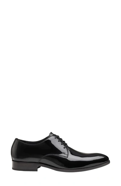 Shop Johnston & Murphy Gavney Plain Toe Derby In Black Patent