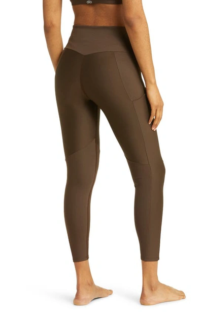 Alo Yoga Airlift High Waist Midi Leggings In Espresso