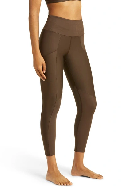Alo Yoga Airlift High Waist Midi Leggings In Espresso