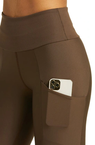 Alo Yoga Airlift High Waist Midi Leggings In Espresso