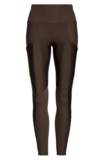 Alo Yoga Airlift High Waist Midi Leggings In Espresso