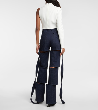 Monot Mônot Cutout Crêpe Top In White