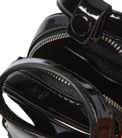 Courreges Mini Loop Varnished Bag in Black