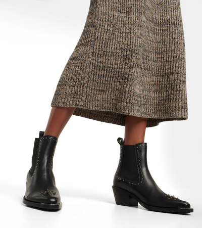 Chloé Cashmere And Silk-blend Skirt In Multicolor Beige 1