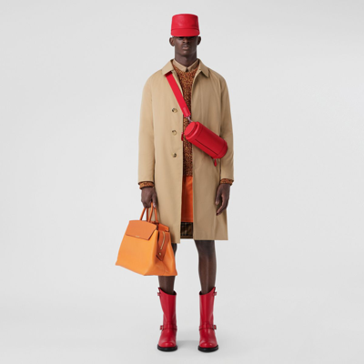 Burberry The Mid-length Paddington Heritage Car Coat In Honey