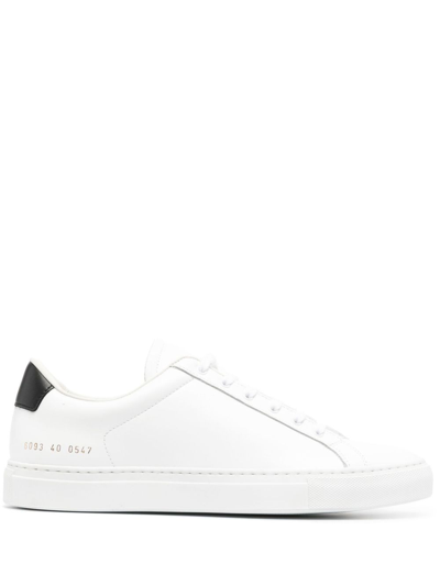 Shop Common Projects White Retro Leather Low-top Sneakers