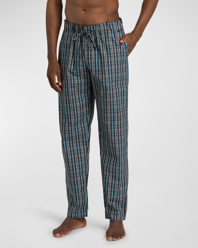 Shop Hanro Men's Night & Day Woven Pant In 2970 Arctic Plaid