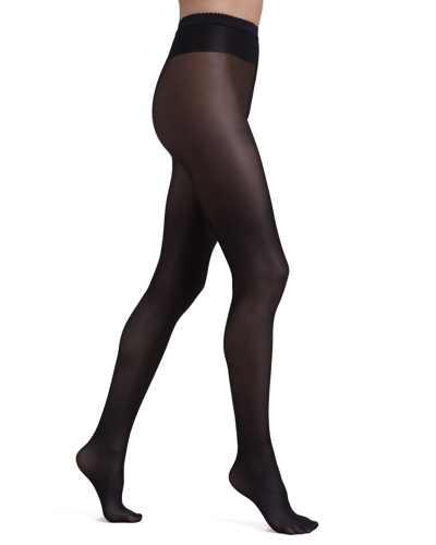 Shop Wolford Neon 40 Glossy Tights In Black