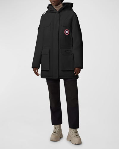 Shop Canada Goose Expedition Hooded Parka Jacket In Black