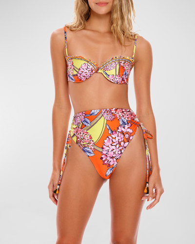Shop Agua Bendita Piper Suki Underwire Bikini Top In Multi