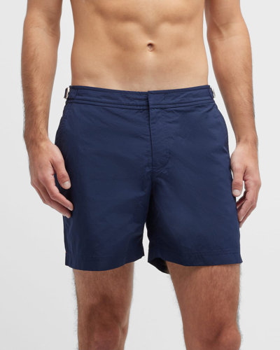 Orlebar Brown Springer Buckle-detail Swim Shorts In Navy