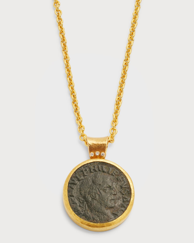 Shop Gurhan Men's Mixed Gold Coin Pendant Necklace