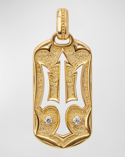 Shop Konstantino Men's 18k Yellow Gold Diamond Pendant