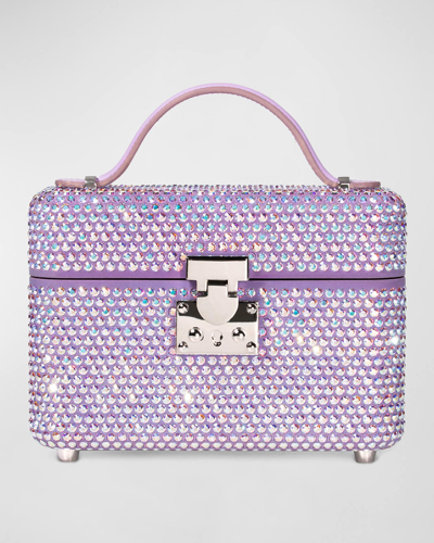 Shop Marina Raphael Venyx Swarovski® Crystals Top-handle Bag In Violet Crystal