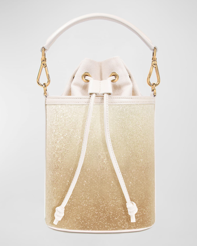 Shop Marina Raphael Carina Micro Swarovski® Crystals Bucket Bag In Gold Crystal Ombr