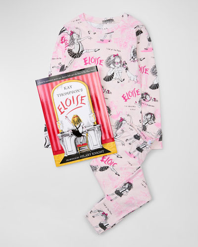 Shop Books To Bed Girl's Eloise Printed Pajama Gift Set In Pink