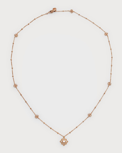 Shop Gucci Flora 18k Beaded Diamond Necklace