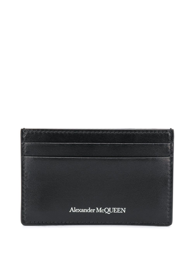 Shop Alexander Mcqueen - Logo-embossed Cardholder In Black