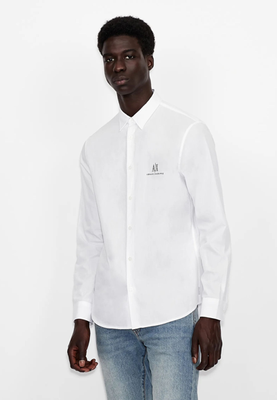 Shop Armani Exchange Shirts White