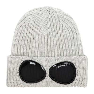 Shop C.p. Company Extra Fine Merino Wool Goggle Beanie Hat In Nude &amp; Neutrals