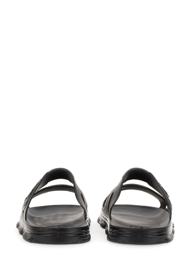 Shop Gcds Sandal With Logo In Black