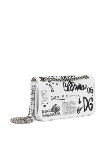 Graffiti Print Leather Tote Bag DOLCE & GABBANA