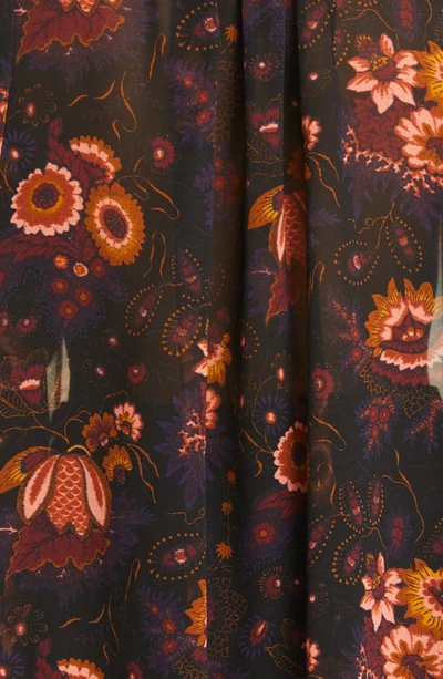 Shop Ulla Johnson Lesli Floral Print Silk Blouse In Valerian