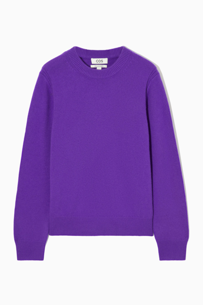 Shop Cos Pure Cashmere Sweater In Purple