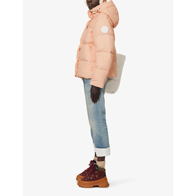 Shop Canada Goose Women's Orange Haze-brume Orange Junction Padded Shell-down Jacket