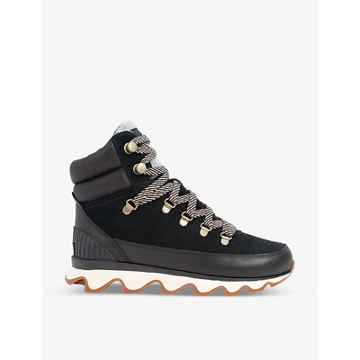Shop Sorel Kinetic Lace-up Suede Boots In Black