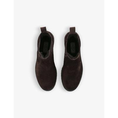 Shop Papouelli Boys Dark Brown Kids Oscar Suede Chelsea Boots 7-9 Years
