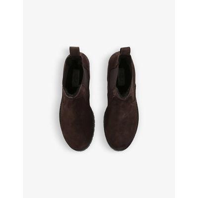 Shop Papouelli Boys Dark Brown Kids Oscar Suede Chelsea Boots 8-10 Years