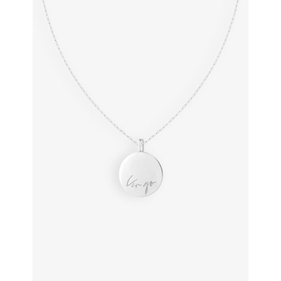 Astrid & Miyu Virgo Bold Zodiac Plated Recycled 925 Sterling-silver Necklace In Silver
