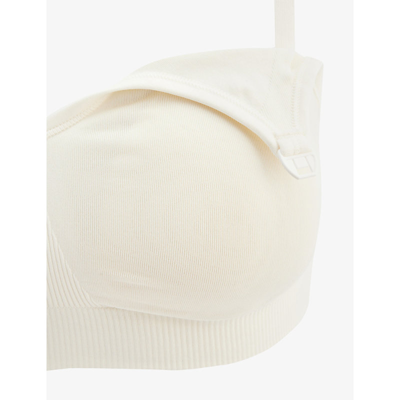 Shop Bravado Designs Body Silk Stretch-recycled-nylon Blend Nursing Bra In White
