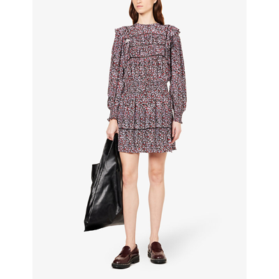 Shop Rails Womens Midnight Meadow Faren Floral-print Rayon-blend Mini Dress