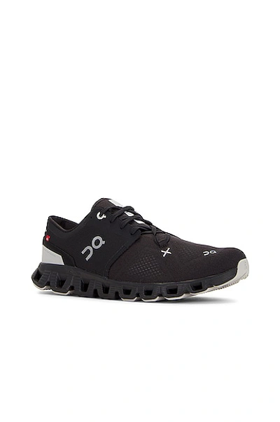 On Cloud X3 Rubber-trimmed Mesh Running Sneakers In Black
