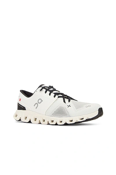 On Cloud X3 Rubber-trimmed Mesh Running Sneakers In Ivory & Black